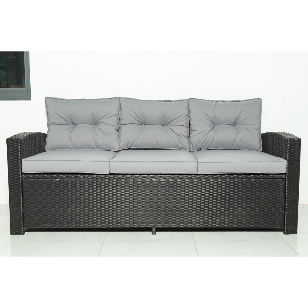 WEGO BỘ SOFA MÂY NHỰA NGOÀI TRỜI/ BỘ SOFA SÂN VƯỜN 5 CHỖ NGỒI//Outdoor Furniture Rattan Chair Sofa Dining Set Balcony Table Garden 5 seater