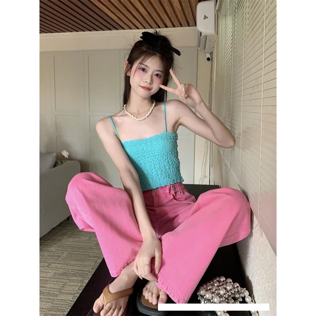 Áo Bra 2 dây dáng Lửng CROPTOP NHÚN có đệm mút liền áo,cogiãn, nhiều màu lựa chọn cho Nữ Women Thun Nhung Dáng Ngắn