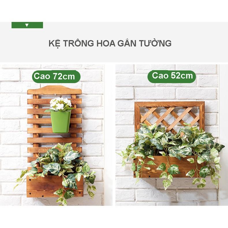 Kệ để chậu hoa trồng cây cảnh chất liệu gỗ thông kệ trang trí treo tường, ban công phong cách Bắc Âu