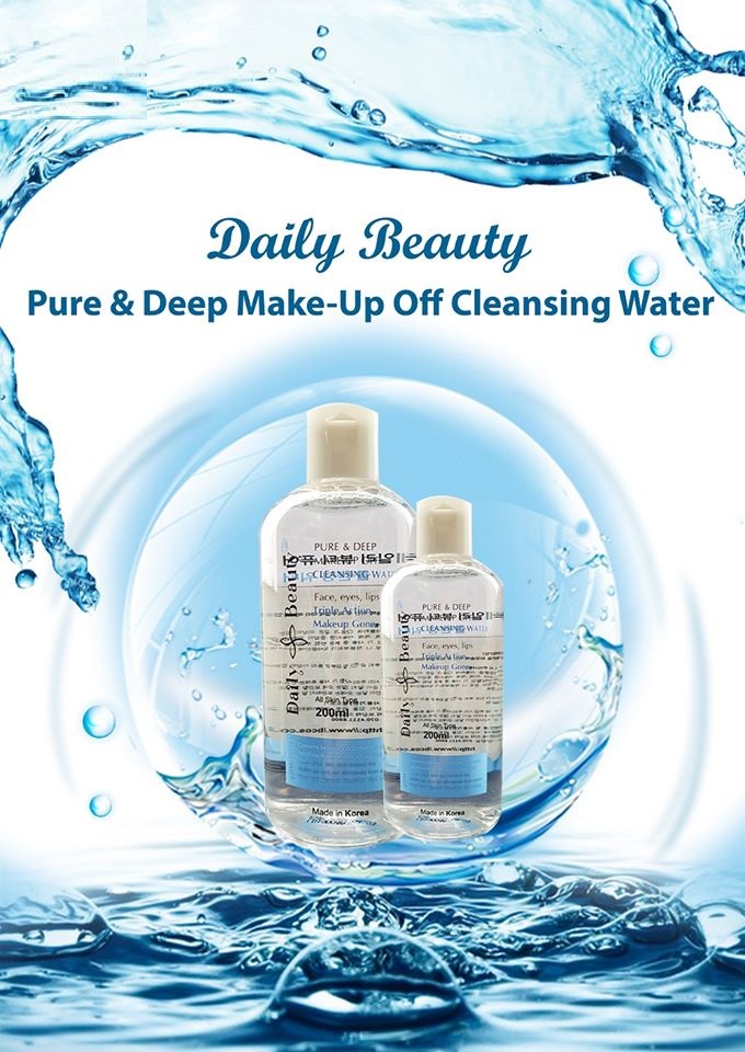 Nước tẩy trang Daily Beauty Pure &amp; Deep Make-up Off Cleansing Water Hàn Quốc