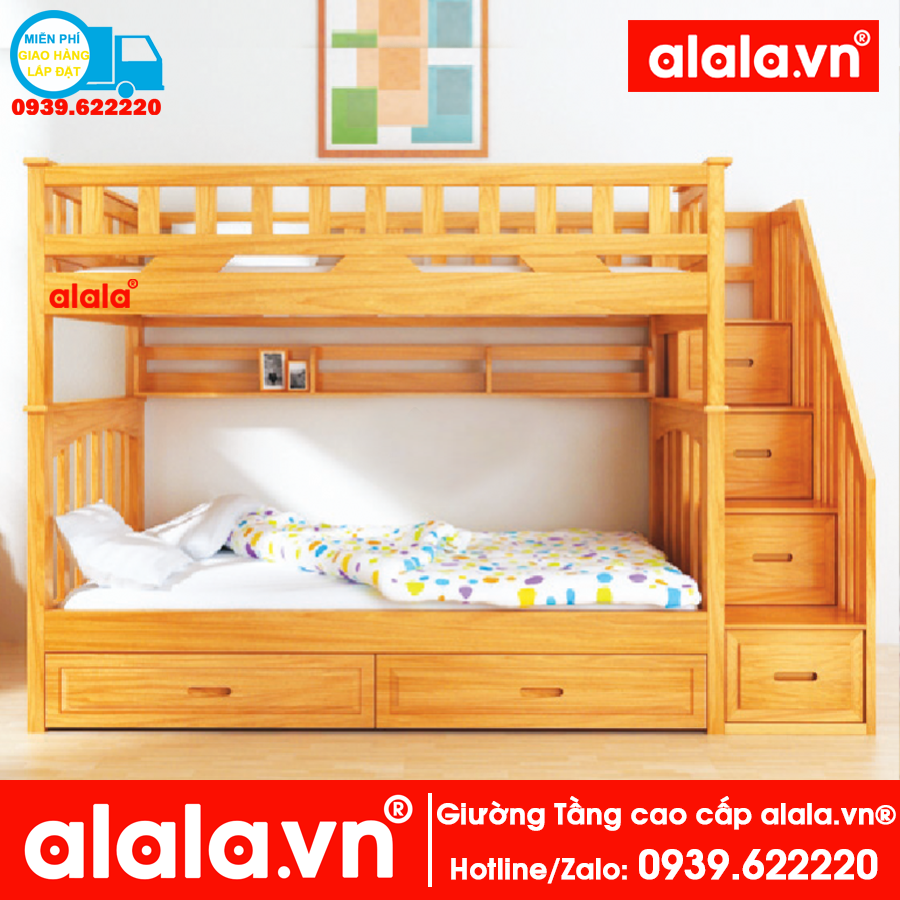 Giường Tầng ALALA106 ( trên 1m4, dưới 1m6) - Thương hiệu ALALA - Za.lo: 0939.622220