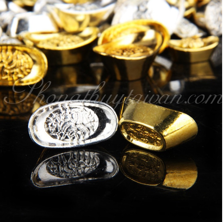 Thỏi Vàng, Bạc không chữ MiNi chiêu lộc thờ cúng
