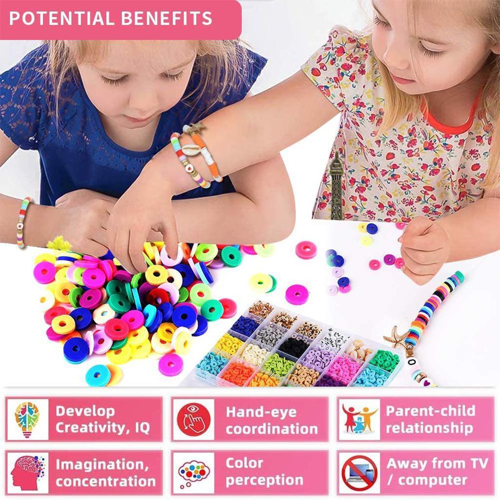 Polymer Clay beads  Disc Beads Letter Beads Spacer Beads for Craft Findings Earring Bracelets Necklace