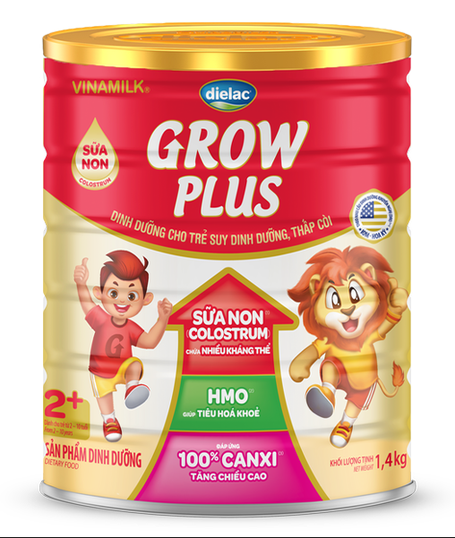 Sữa Bột Vinamilk Dielac Grow Plus 2+ (1500g / Hộp Thiếc)