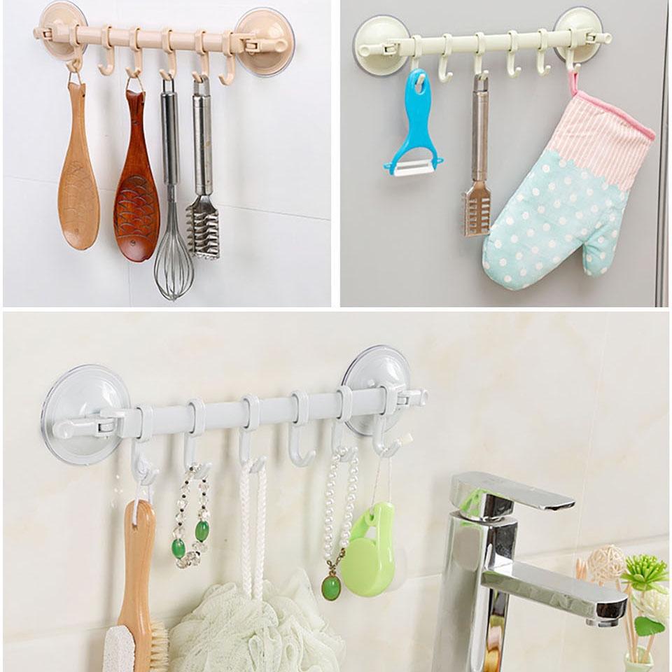 Giá đỡ treo khăn tắm 6 móc có thể điều chỉnh