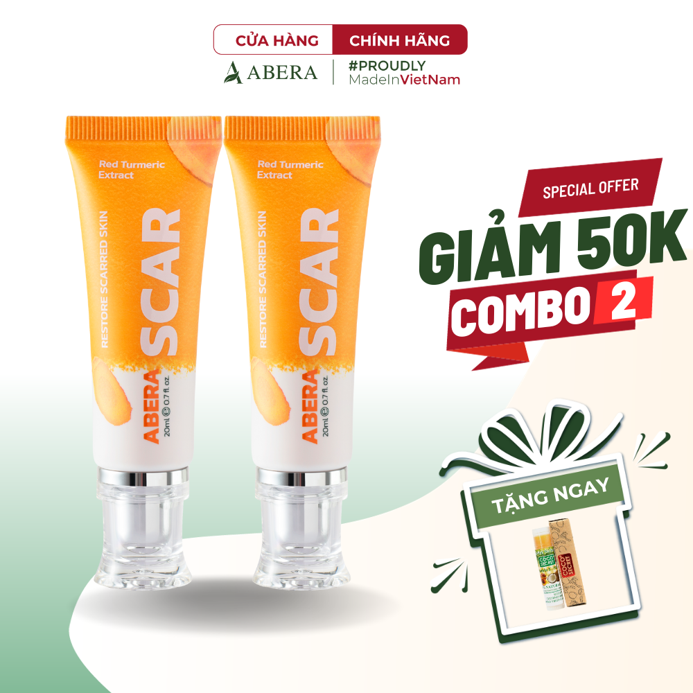 [Combo 2] Kem Sẹo Nghệ Đỏ Abera Scar 20g Phục Hồi Làn Da bị Sẹo An Toàn Hiệu Quả, Nhanh Chóng