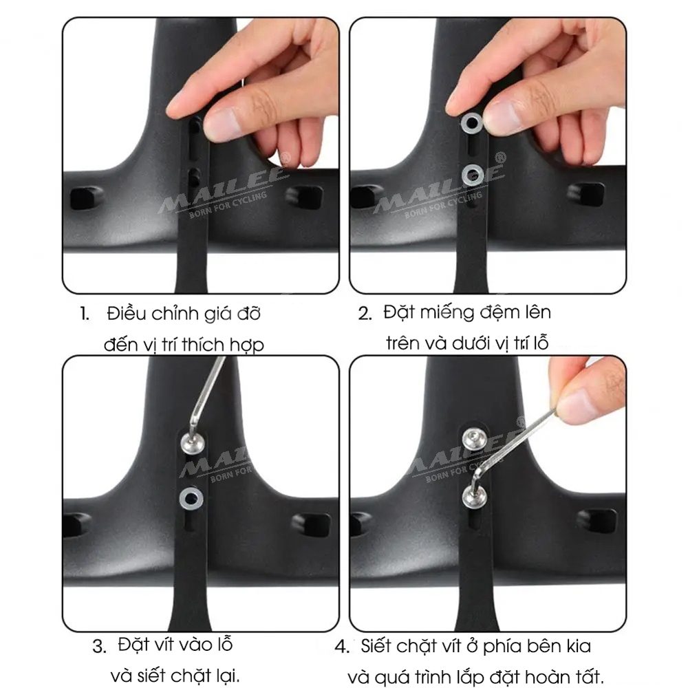 Giá đỡ đồng hồ đo/ đèn pin cho xe đạp đa năng YQ-2006 mở rộng gắn tay lái, tiết kiệm không gian, chất liệu nhôm phù hợp với xe đạp touring - Mai Lee