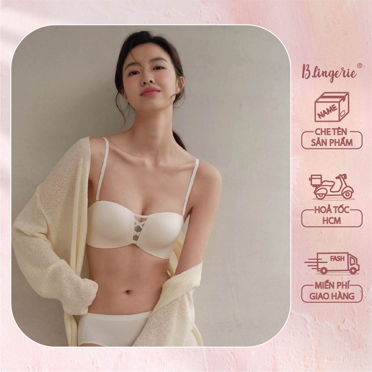 Áo Bra Nữ Chéo Dây Đơn Giản - B.Lingerie
