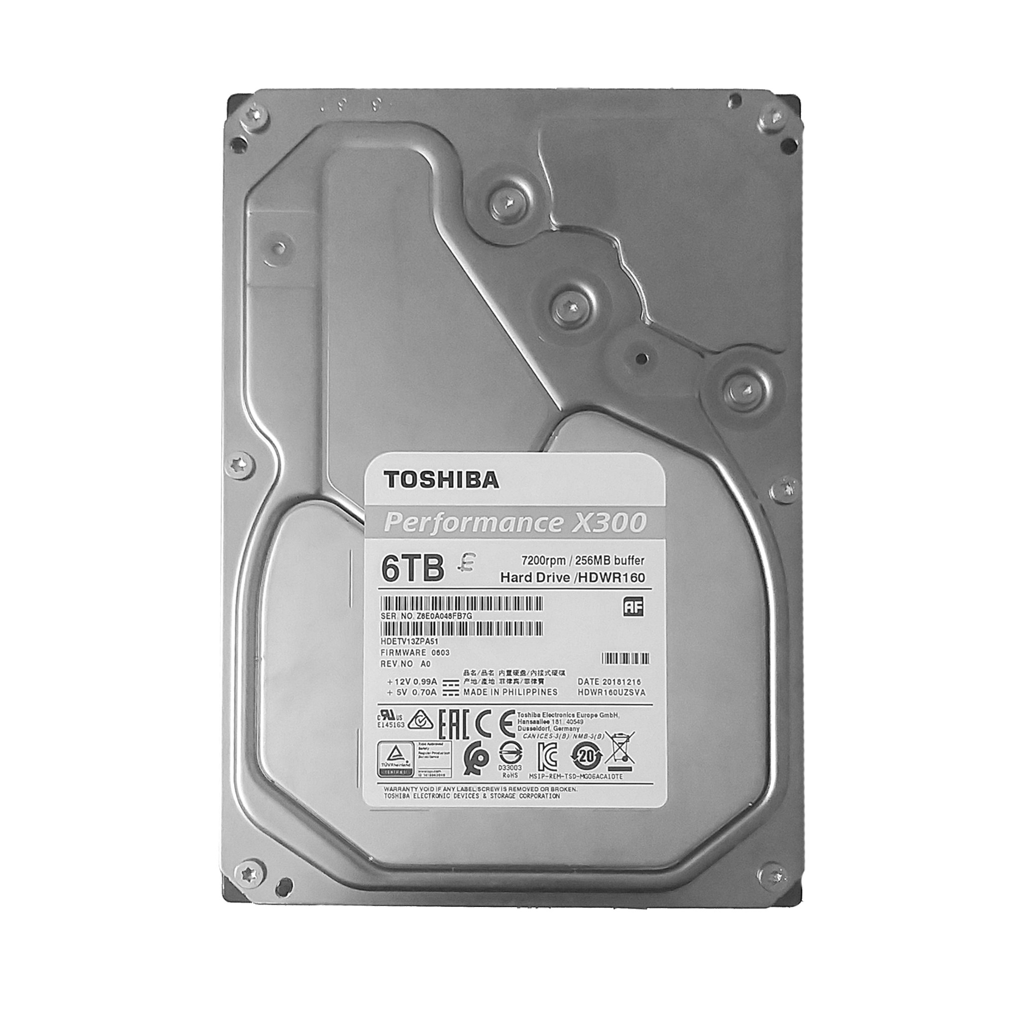 Ổ Cứng HDD Toshiba 6TB - SATA 6GB/s - HDWR160 - Made in Thailand Hàng chính hãng