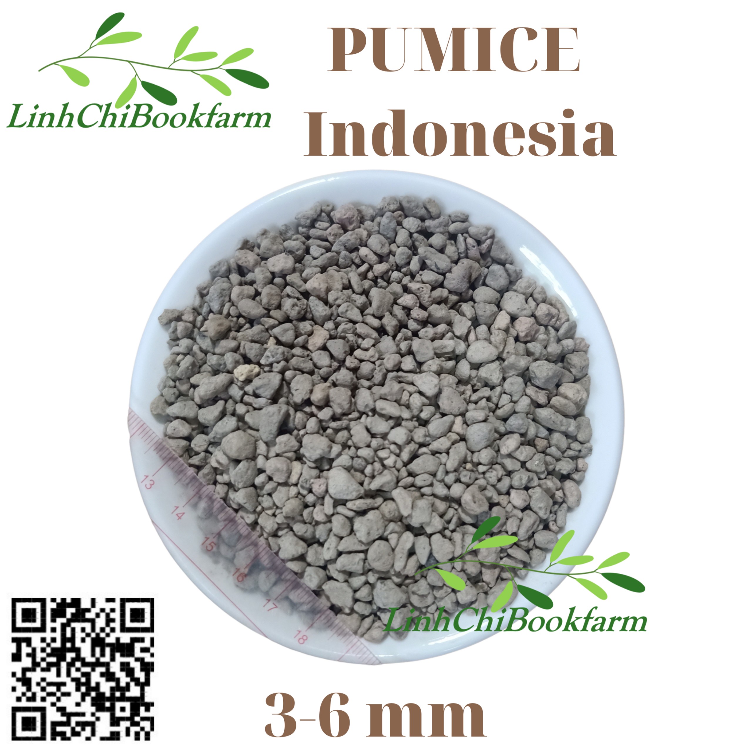 Đá Pumice Indonesia size 3-6mm - dùng lót chậu, rải bề mặt sen đá, xương rồng, bonsai trồng cây, lọc nước bể thủy sinh, ủ phân, cải tạo đất