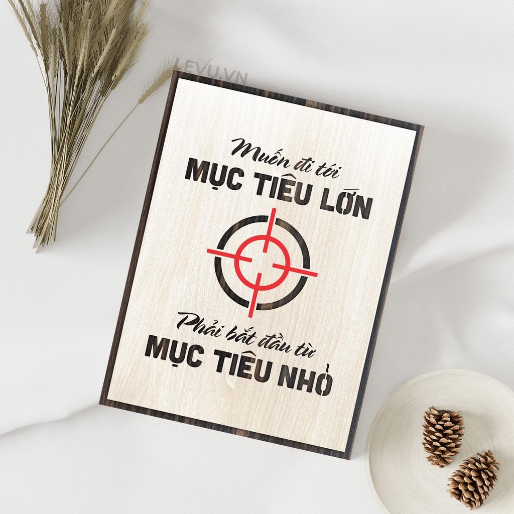Tranh khẩu hiệu LEVU LV011 "Mục tiêu lớn bắt đầu từ mục tiêu nhỏ"