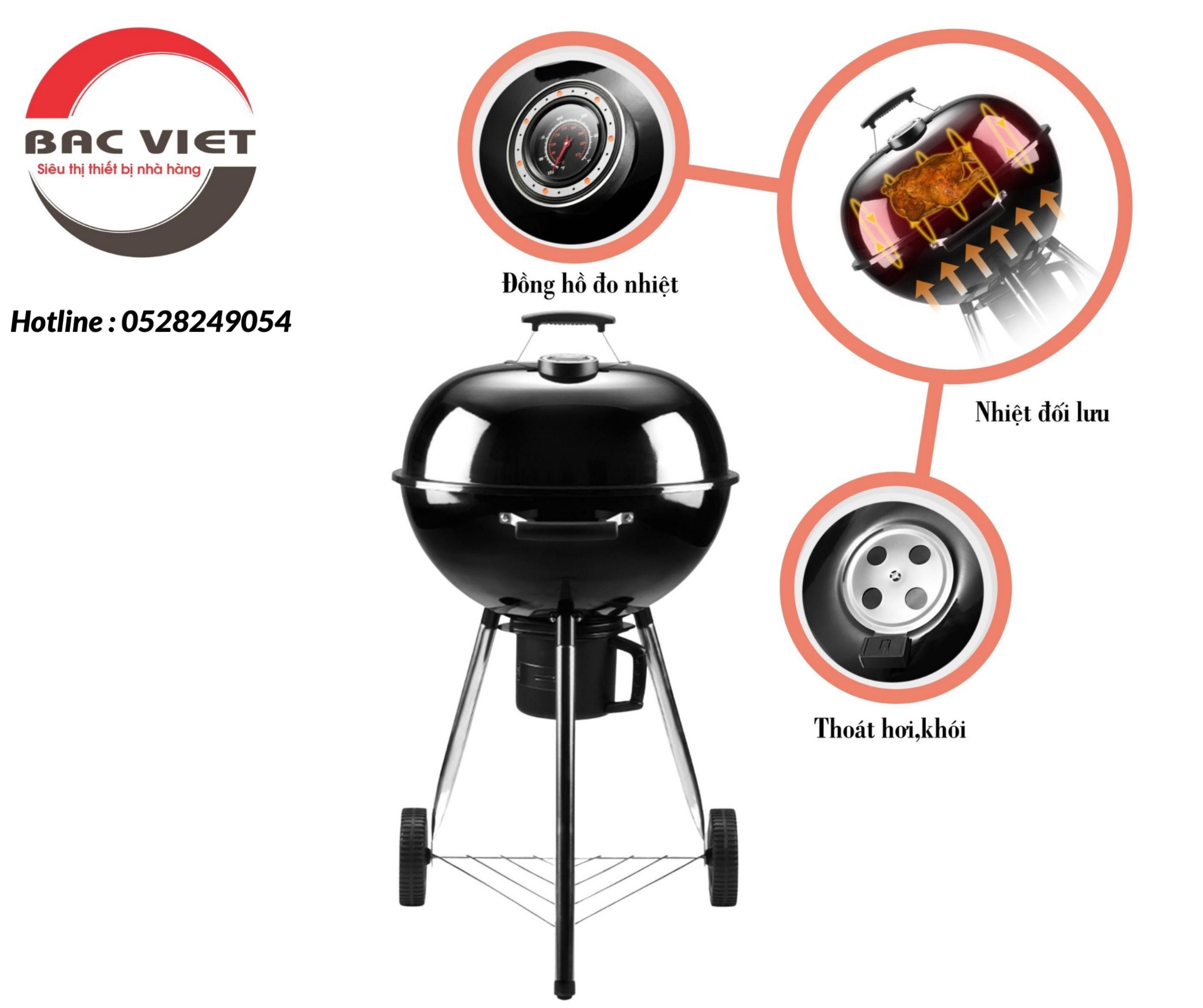 BẾP NƯỚNG THAN HOA BBQ CAO CẤP MỚI [ Bảo Hành 12 Tháng ]