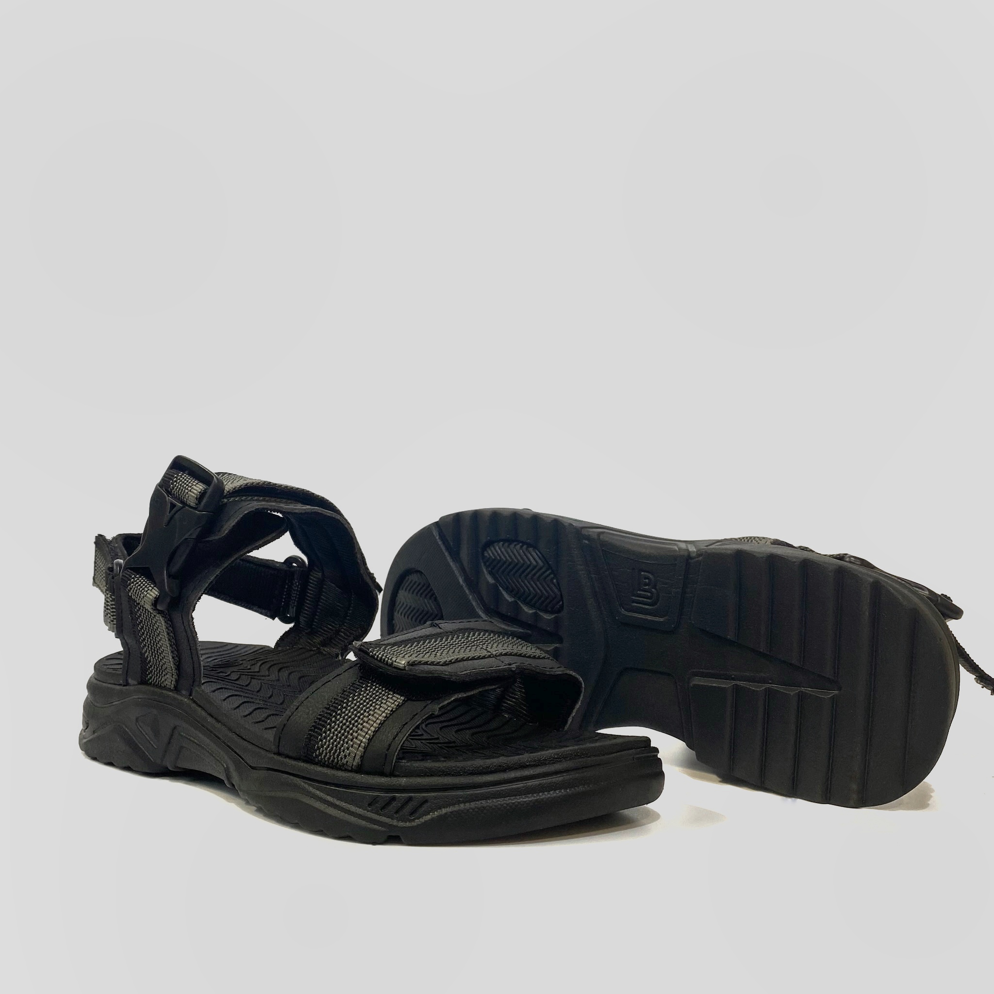 Giày Sandal Nam The Bily Quai Ngang - Xám Thổ Cẩm BL03XTC