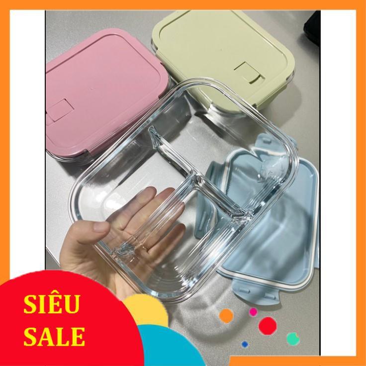Hộp đựng cơm thủy tinh cao cấp 3 ngăn