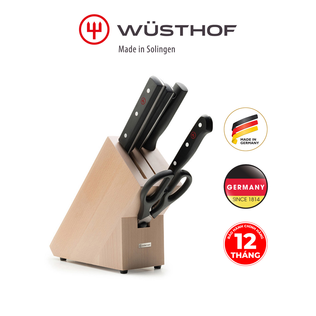 Bộ dao 5 món Wusthof Gourmet, hàng chính hãng