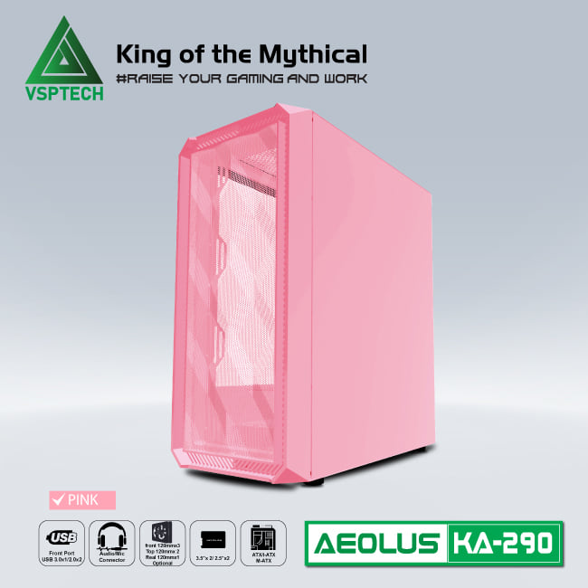 Case VSPTECH KA-290 Mid Tower VT - Hàng chính hãng