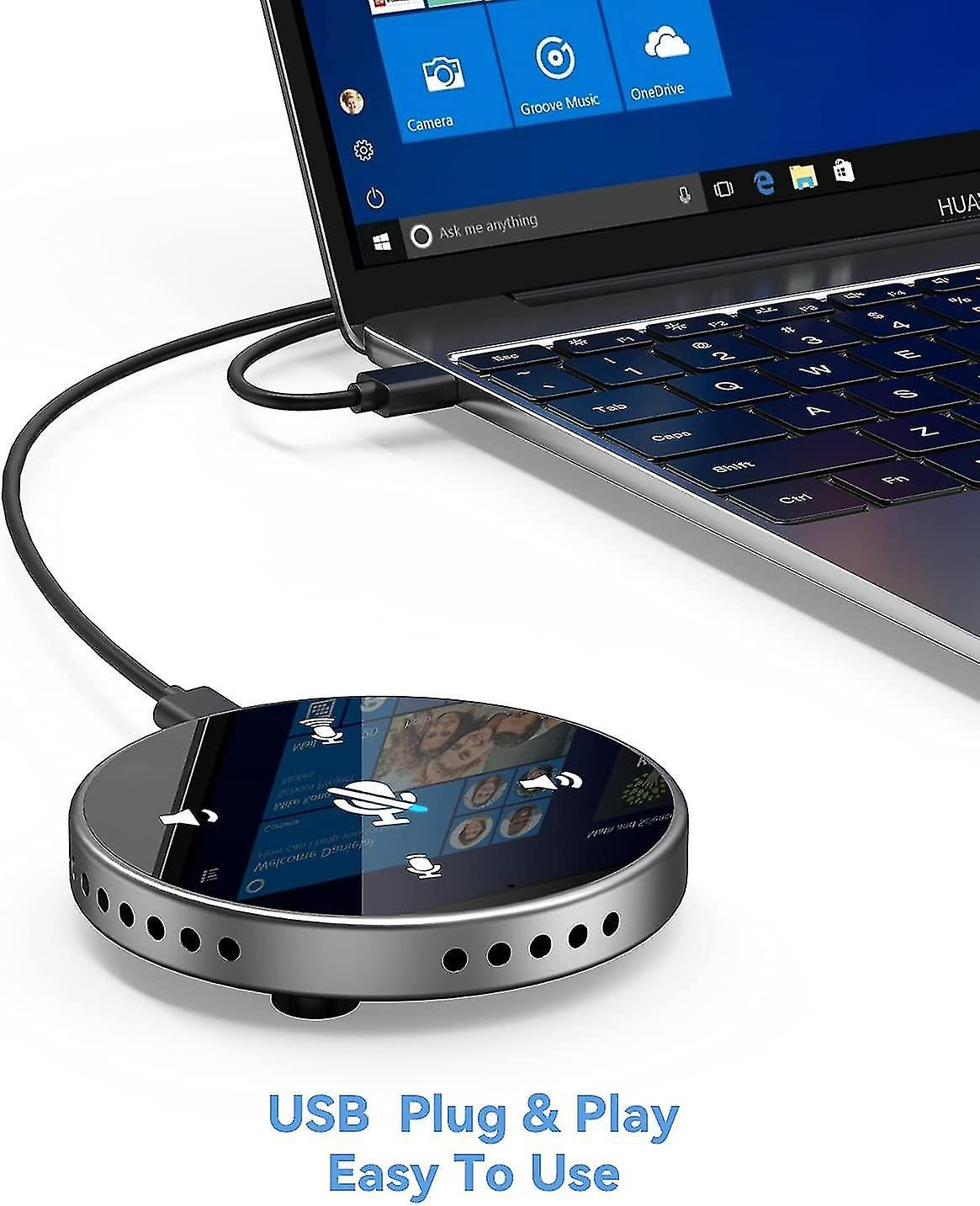 Micrô máy tính USB với loa, micrô đa hướng với 360 V