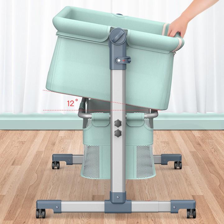 Nôi cũi trẻ em, nôi vải cho bé từ sơ sinh. Có màn, có thể ghép cạnh giường cha mẹ, gấp gọn, giỏ đựng đồ tầng dưới