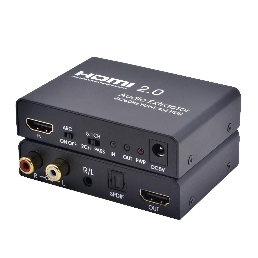 HDMI Audio Extractor Splitter HDMI To SPDIF Optical RCA Stereo L/R 3.5mm