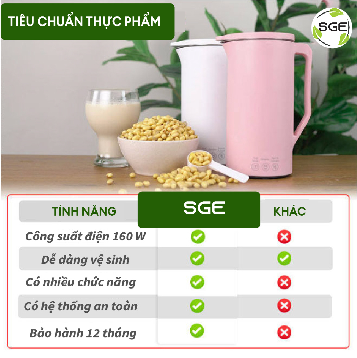 Máy Làm Sữa Đậu/ Sữa Hạt Model SM350. Dòng Máy Gia Đình, Quán Cafe, Làm Sữa Tốc Độ Cao, Tiện Lợi, Đơn Giản, Giá Hấp Dẫn. Hàng Nhập Khẩu Chính Hãng Thái Lan