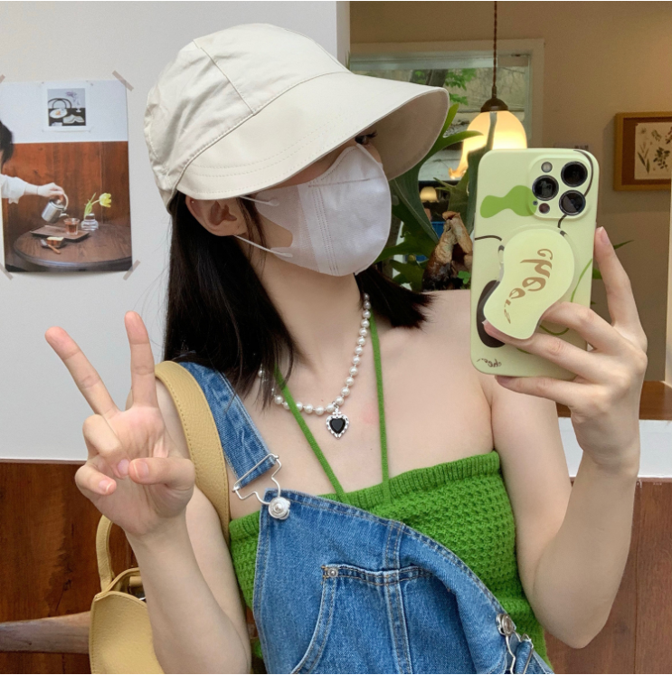Mũ vải chống nắng nữ đẹp đội nửa đầu tai bèo vành rộng thời trang Hàn Quốc màu trơn xinh giá rẻ đi làm đi chơi