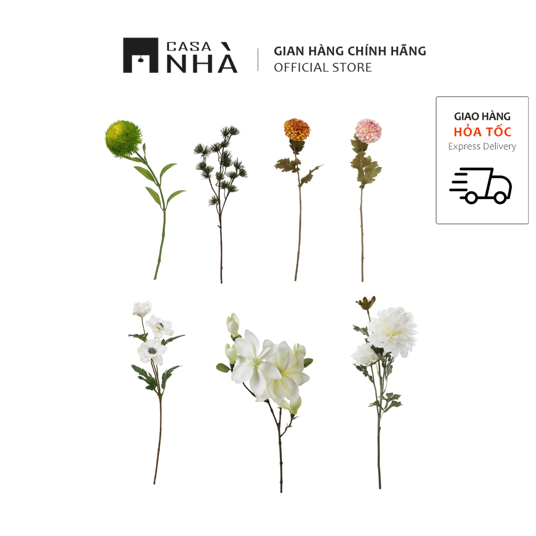 Cành hoa lá trang trí nhân tạo - Cành hoa nhân tạo trang trí nhà cửa, buổi tiệc