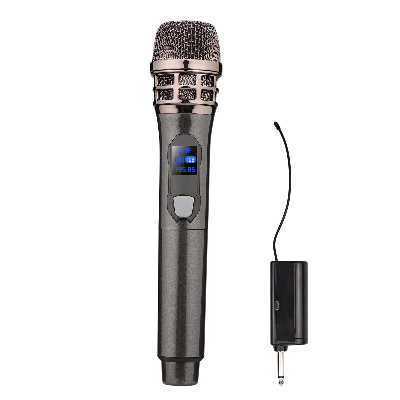 Hand-held UHF Wireless Microphone 6.35mm Receiver Anti-interference Wireless Microphone Conference Karaoke Microphone