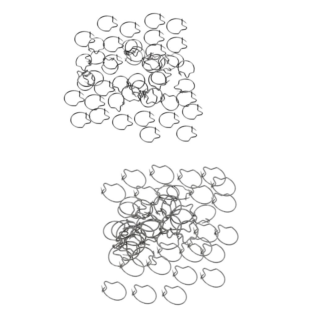 100pcs Carp Fishing Maggot Clips Bait Ring Rigs Tackle for Fishing Hooks