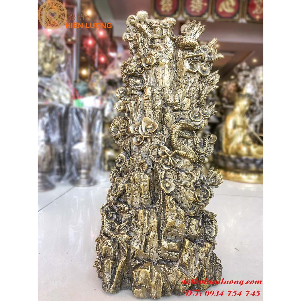 Tượng Phật Bà Cửu Long Bằng Đồng Cao 40cm