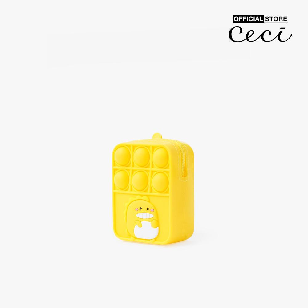 CECI - Ví mini phom chữ nhật khóa zip phối hình dễ thương CC9-03000001