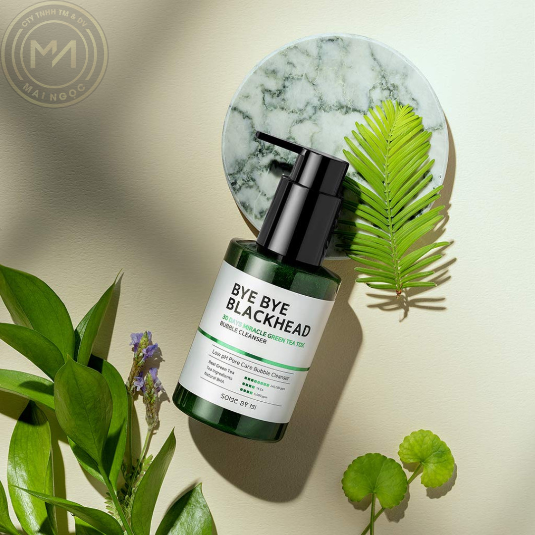Sữa rửa mặt sủi bọt SOME BY MI BYE BYE BLACKHEAD 30 DAYS MIRACLE GREEN TEA TOX BUBBLE CLEANSER 120G