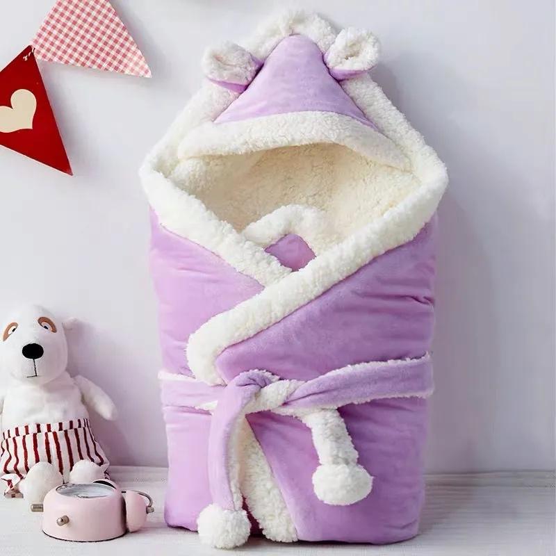 0-6 Tháng Mềm Bé Sơ Sinh Bọc Chăn Bé Sơ Sinh Chăn Mùa Đông Ấm Túi Ngủ Cho Bé Sản Phẩm Sơ Sinh Bọc sleepsack