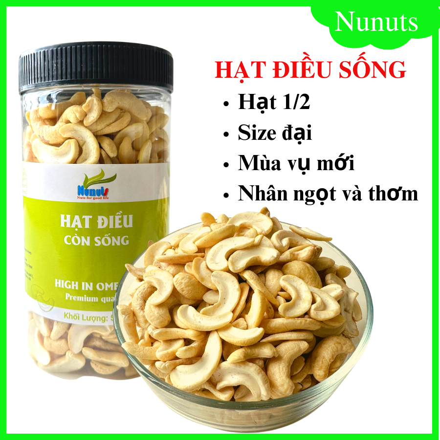 Hạt điều sống làm sữa, lọai 1/2 hạt mảnh lớn, hạt mùa vụ mới, làm sữa thơm ngon, béo ngậy rất tốt cho sức khỏe cả gia đình.