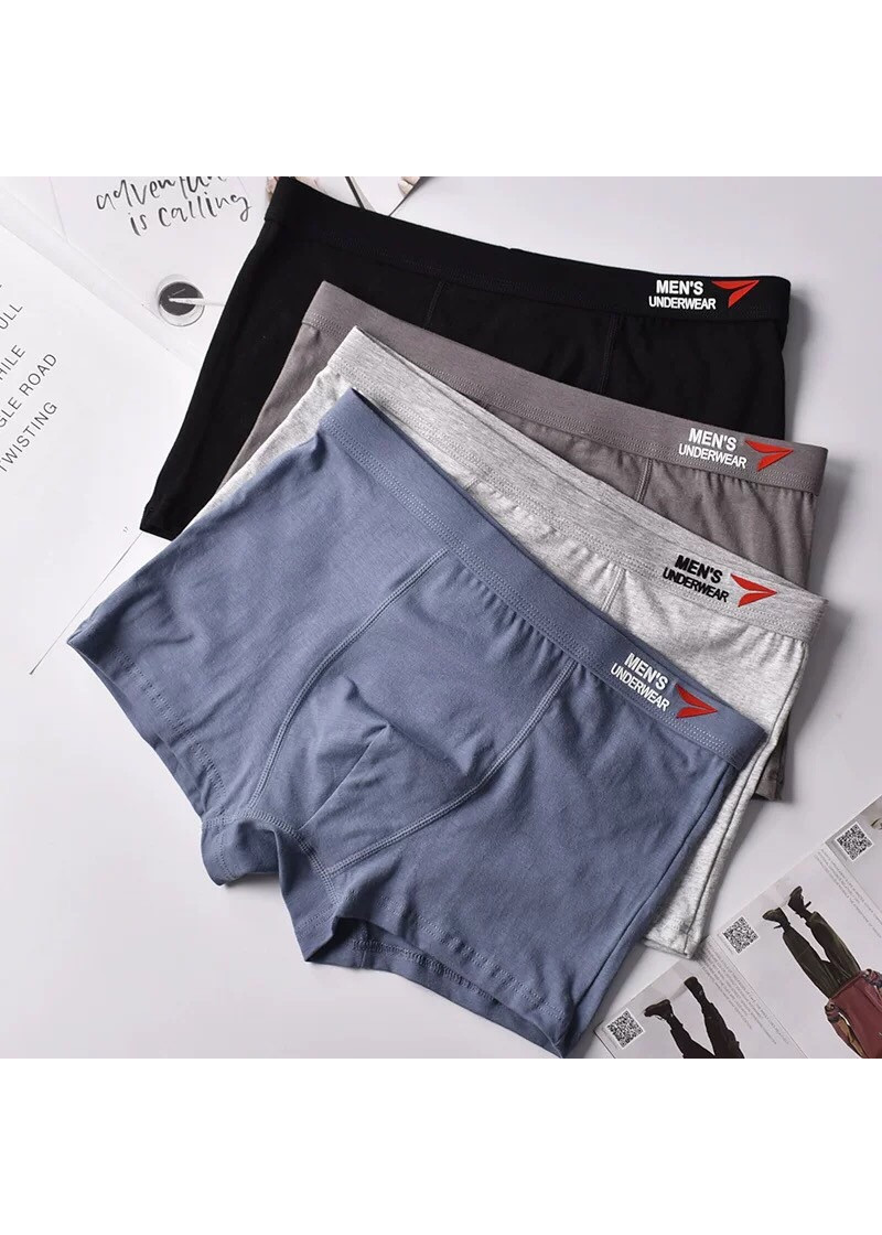 hộp 4 chiếc quần lót đùi nam boxer 100% cotton co dãn siêu đẹp