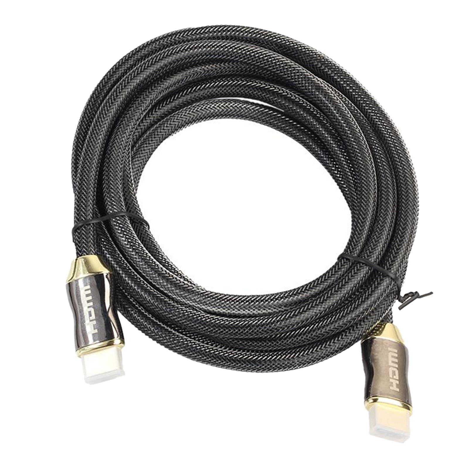 4K HDMI Cable | High Speed, Braided & Gold Connectors, 4K 60Hz, Ultra HD, 2K, Compatible | for PS5, Monitor, Laptop & More