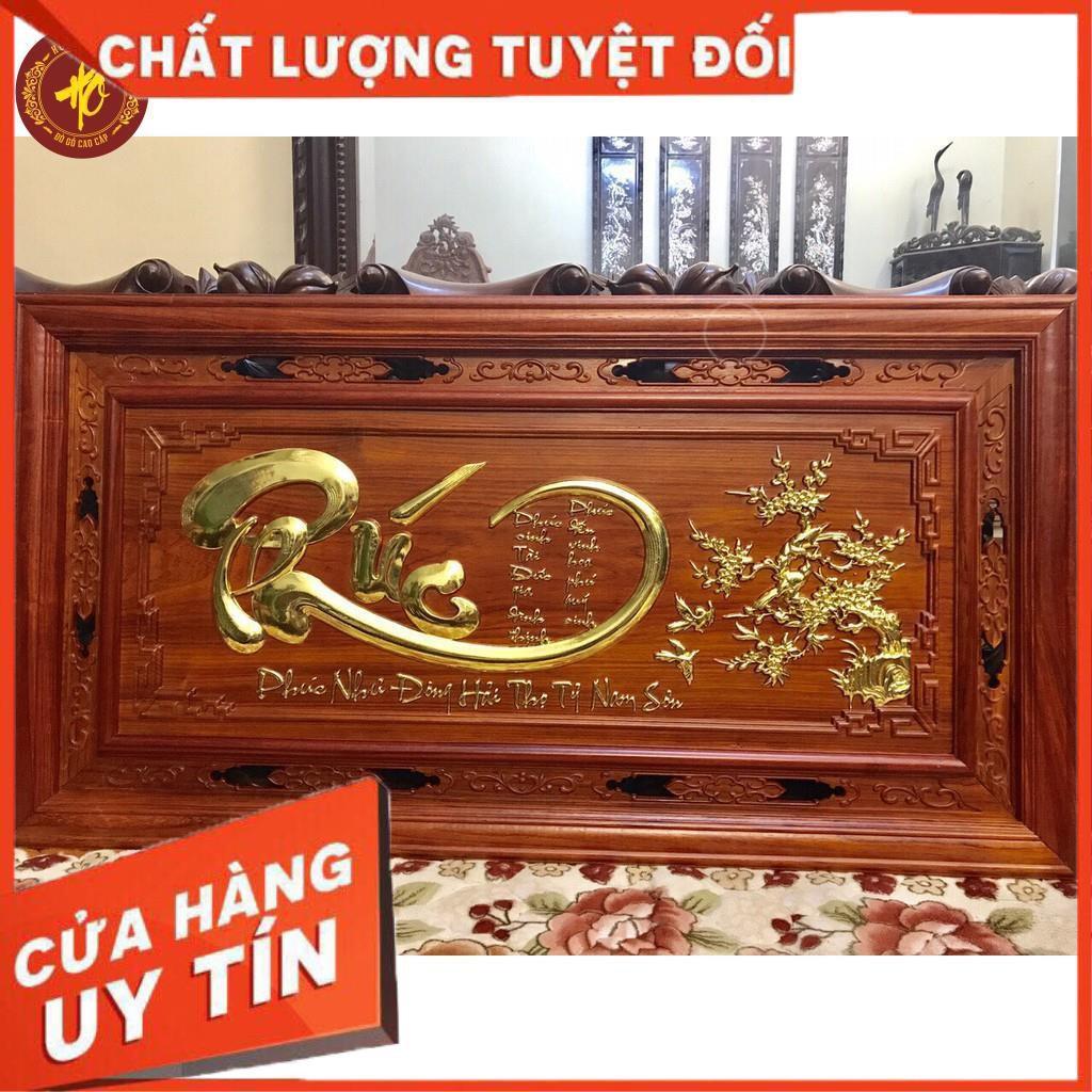 Tranh chữ gỗ Hương Mạ vàng sang trọng