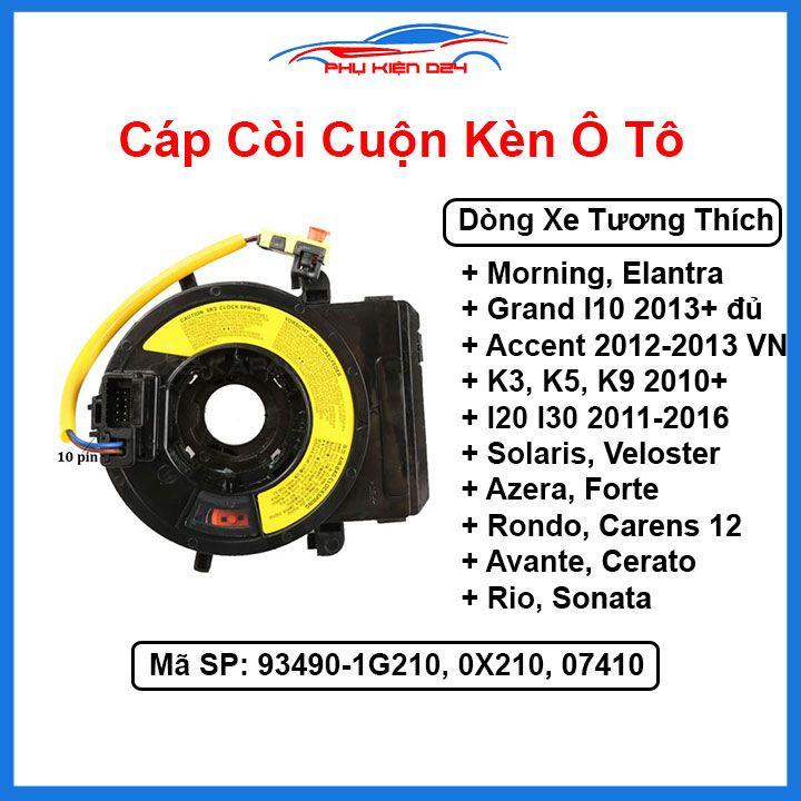 Cáp còi cho xe MORNING, GRAND I10 2013+ Bản Đủ, ACCENT2012-2013 Mã 93490-3R110,1R410,4A110,3L002,2M500