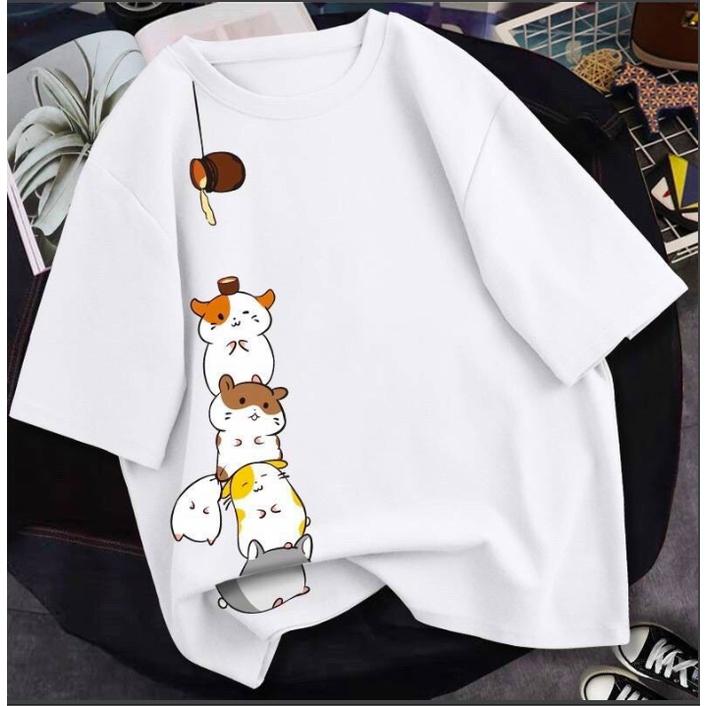 Áo thun tay lỡ form rộng ĐÀN MÈO TRỒNG CHUỐI, áo phông
