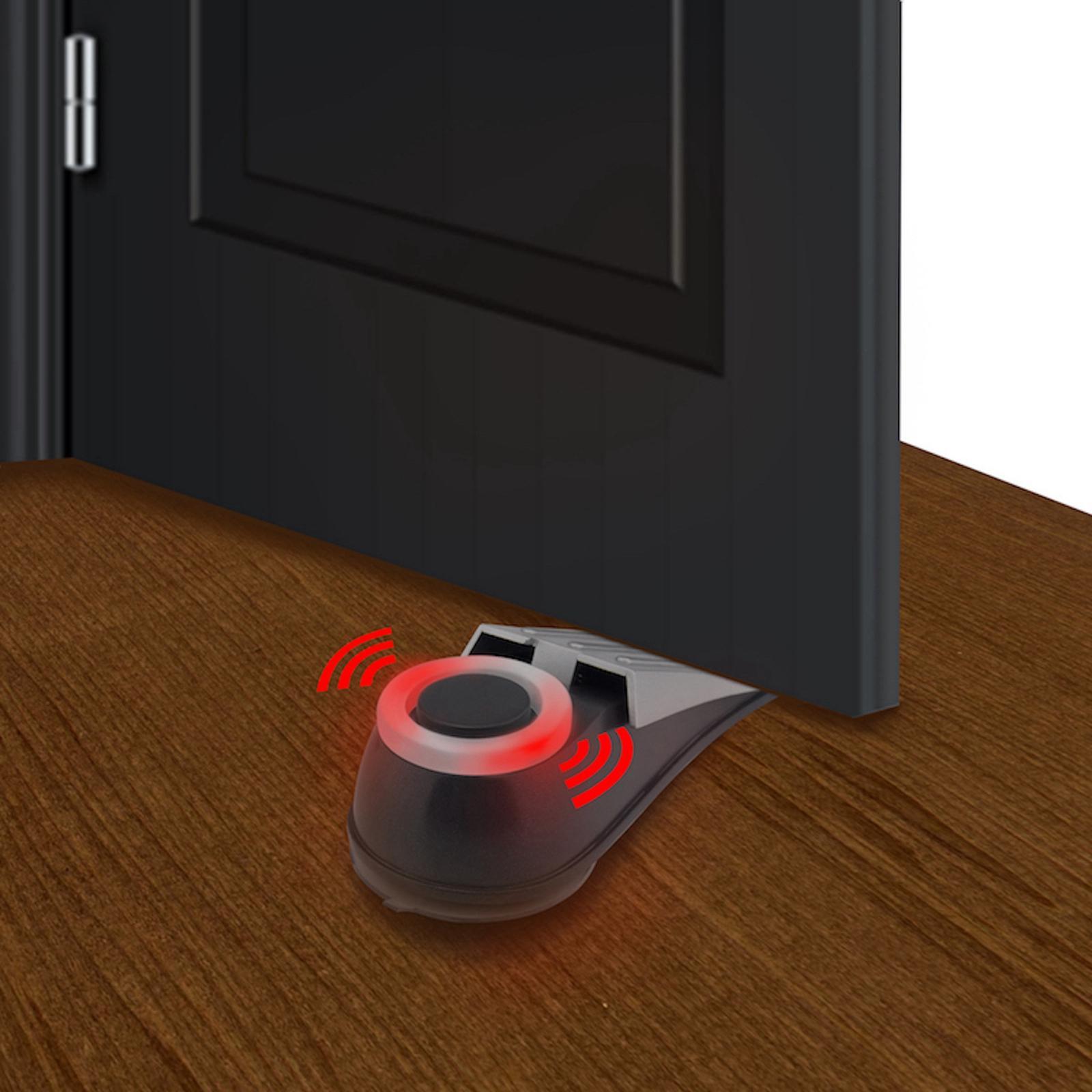 Door Stop Alarm with Alert and Light Window Vibration Alarm Door Stop Wedge Alarm for Window