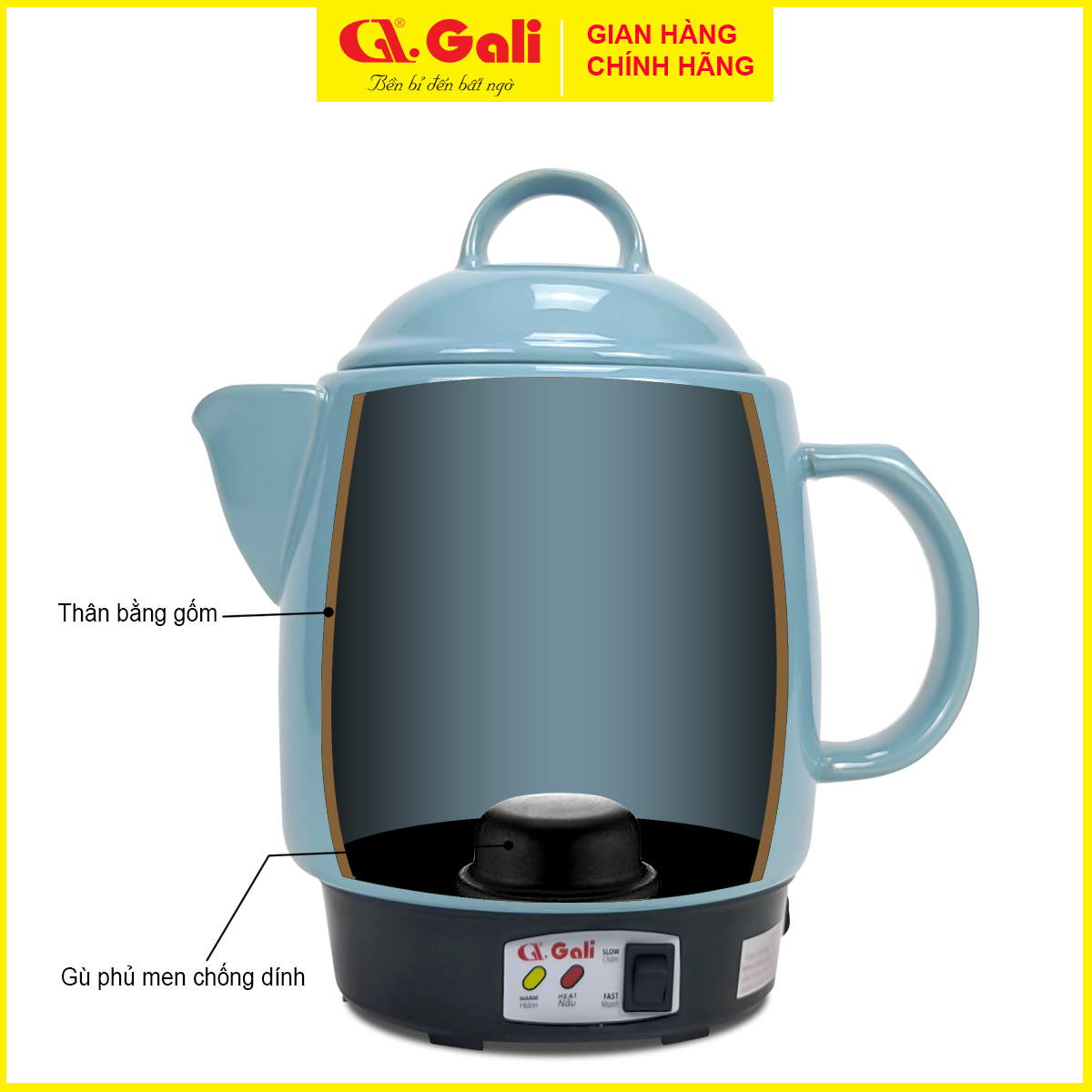 Ấm Sắc Thuốc Gali GL-1802 GL-1800 GL-1801 GL-1821 GL-1822 GL-1805 GL-1815. Dung tích 3,3L-4L, đa chức năng nấu các loại thuốc Bắc, Nam, Thảo Dược,... thân bằng gốm sứ cao cấp chịu nhiệt tốt. Bảo hành chính hãng. Siêu Sắc Thuốc, Ấm Nấu Thuốc