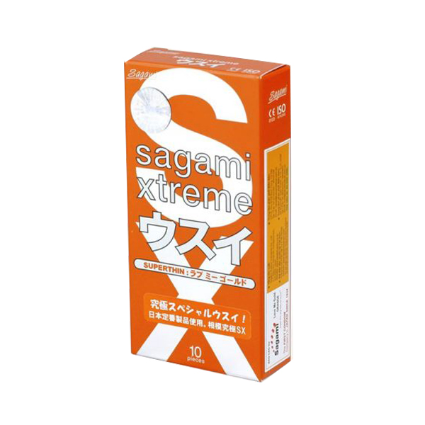 BAO CAO SU SIÊU MỎNG SAGAMI EXTREME LOVE ME GOLD ORANGE – HỘP 10C