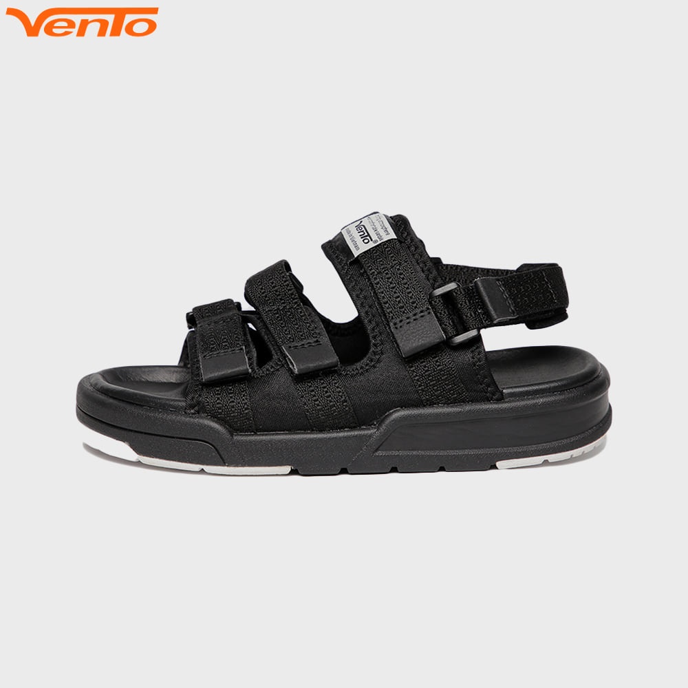 Giày Sandal Vento Nam Nữ Quai Ngang Dạo Phốđi Chơiđi Học Nv1001 Nhiều Màu - Đen - 40