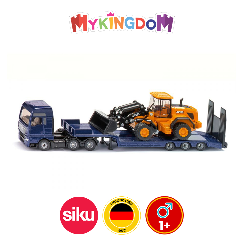 Đồ chơi mô hình SIKU Xe tải chở xe xúc lật 1790