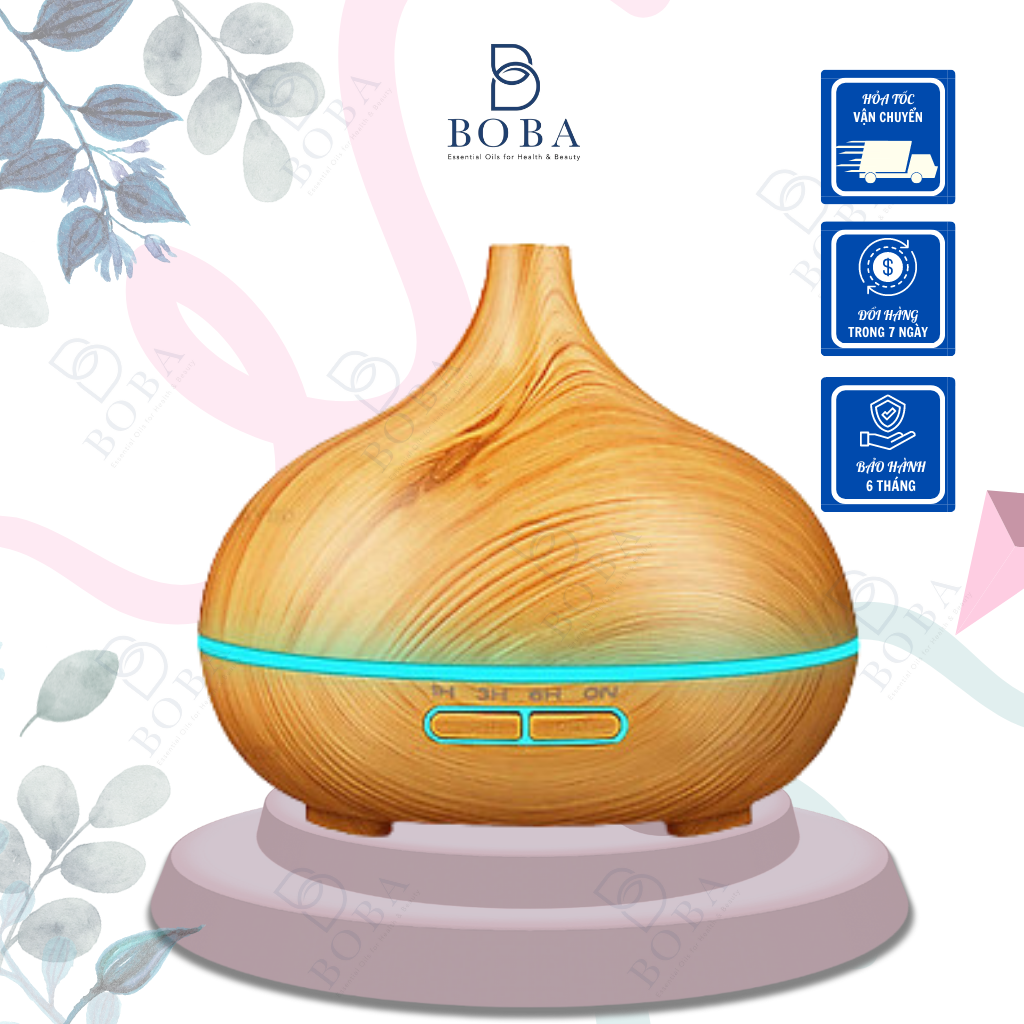 Máy xông tinh dầu siêu âm 24V, 500ml, khuếch tán hương thơm cho diện tích <30m2