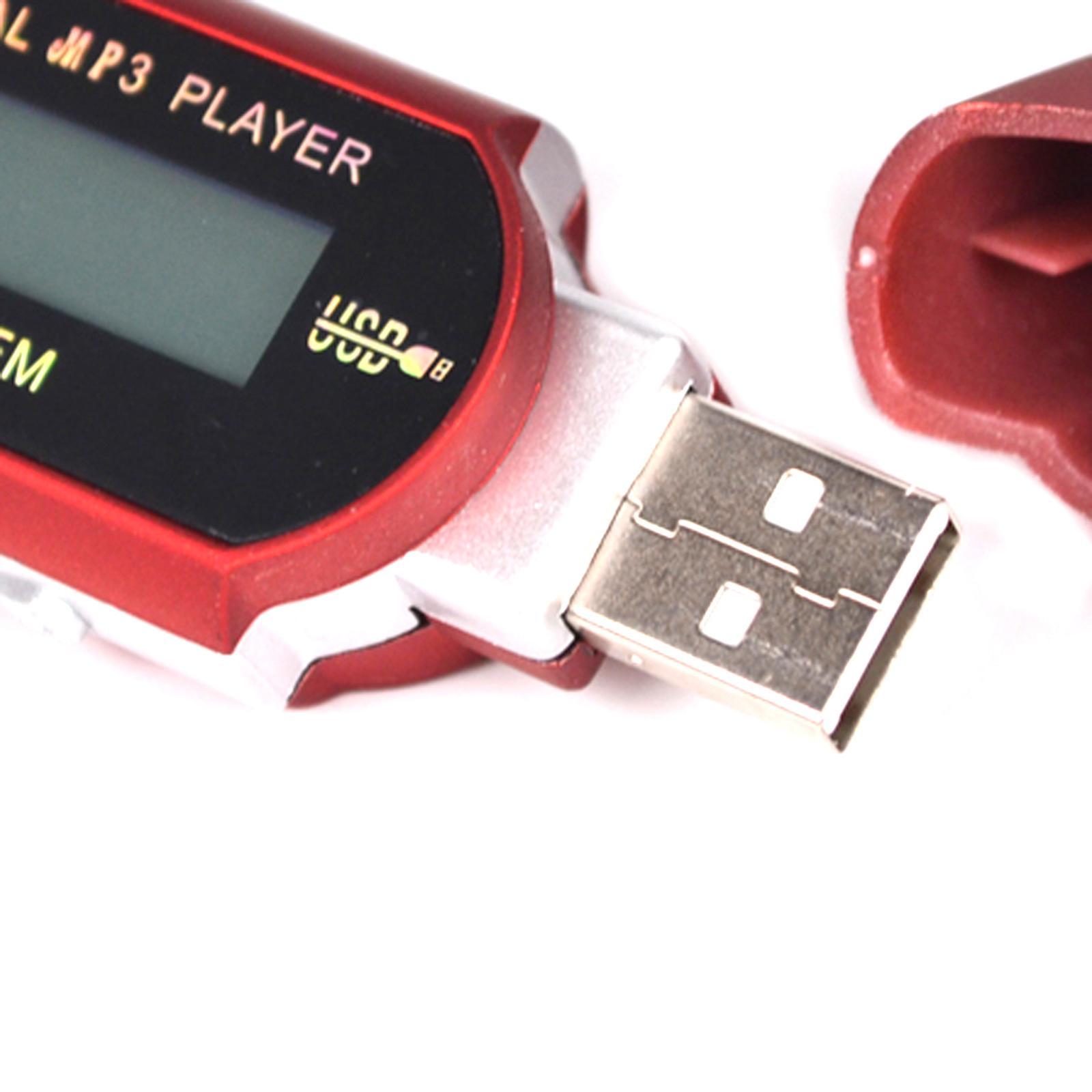 8GB USB 2.0 Flash Drive LCD MP3 Music Player With FM Radio 8G Red