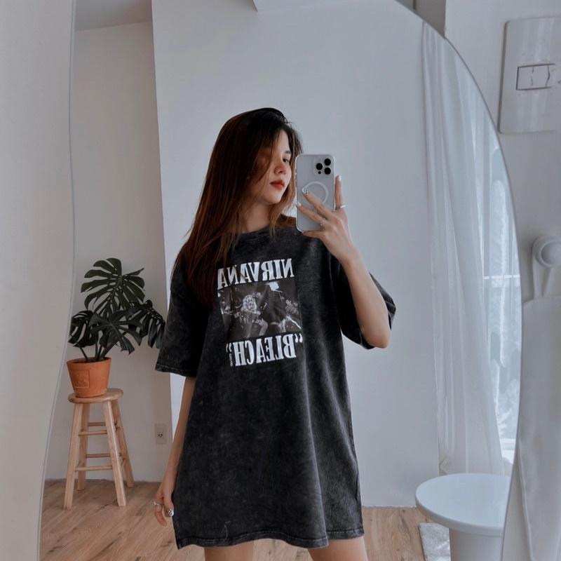 Áo wash ALTHOUGH form local brand in chữ, chất vải Cotton mềm mịn, thoáng mát thấm hút mồ hôi tốt