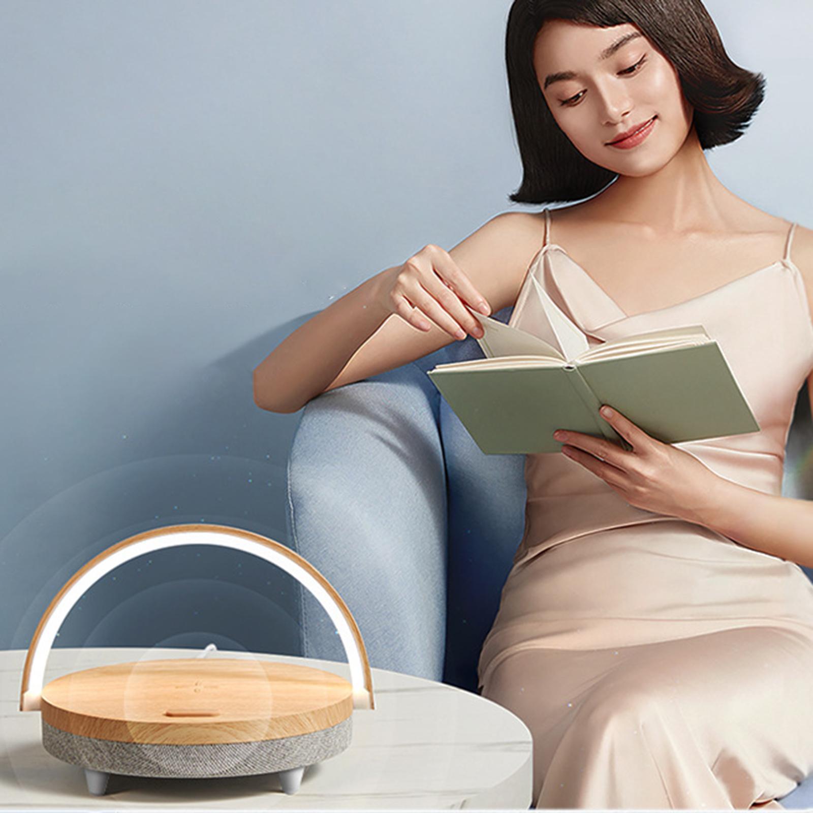 LED Night Light with Wireless Charger Adjustable Phone Holder Bedroom