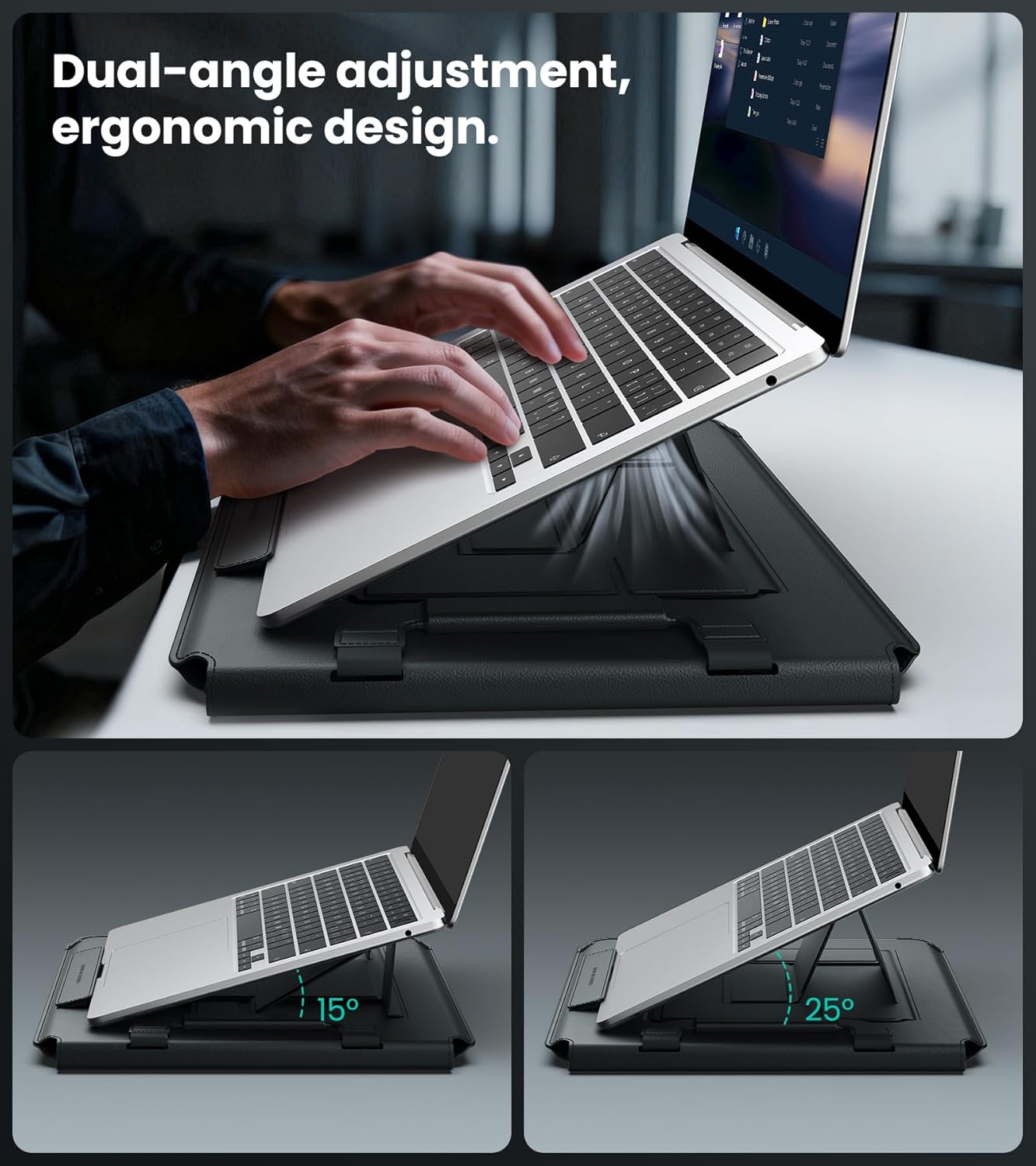 Bao da Nillkin Versatile Pro có giá đỡ và tấm lót chuột cho Laptop 14inch 16inch Macbook Air Pro/Surface/HP/Dell - Hàng Chính Hãng