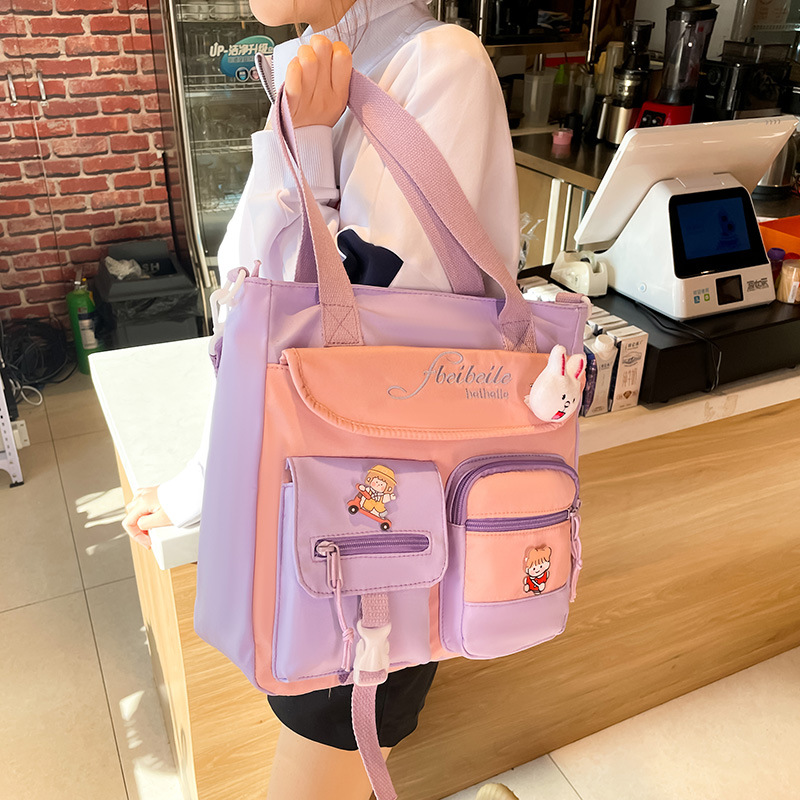 Túi tote nữ vải nylon chống nước đeo chéo thời trang sinh viên học sinh