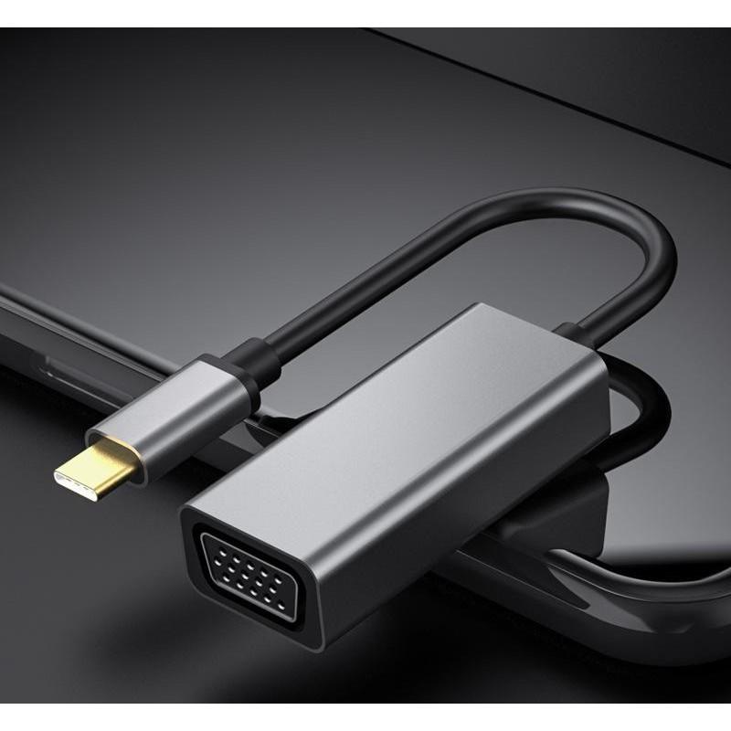 Cáp Chuyển Đổi USB Type C Sang VGA vỏ nhôm cao cấp